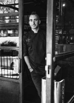 Chef Marc Forgione. Shot on location at his restaurant in NYC.
