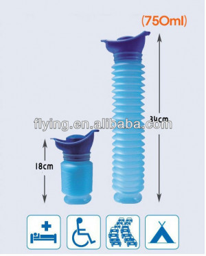Reusable portable urine bottle, On-board plastic portable potty ...