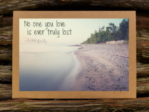 Hemingway Quote picture. Beach photo. Great Lakes landscape recycled ...