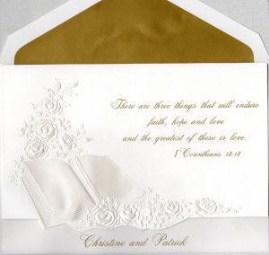 Wedding Invitation Bible Verses Religious wedding