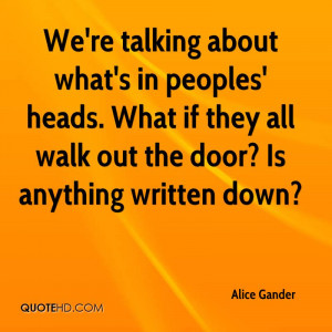 Alice Gander Quotes
