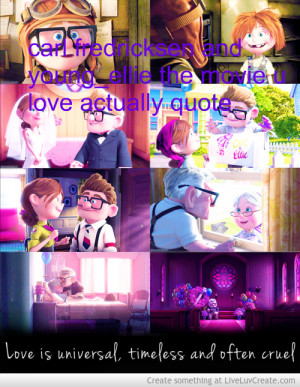 Carl Fredricksen And Young Ellie The Movie Up Love Actually Quote