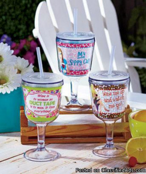... Sale » Miscellaneous Items » Sassy Quote Insulated Goblet Tumblers