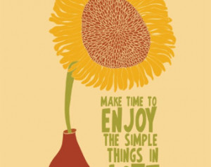 ... Sunflower Poster, Sunflower Illustration, Typography Poster, Sunflower