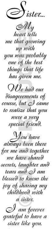 honestly don't know what i would do if i dint have you as my sister ...