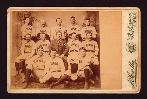 1892 Binghamton Bingoes Team Cabinet with Willie Keeler