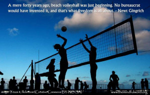 Beach volleyball - Funny quotes about freedom