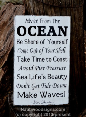 Custom Wood Signs Beach Decor Lake Decor Advice Ocean Wedding Signs ...