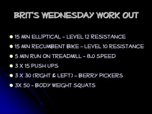 Wednesday Workout Wednesday workout