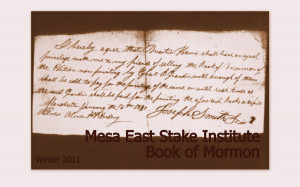 Mesa East Stake Institute