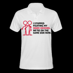my inner demons are on my side polo shirts designed by artpolitic