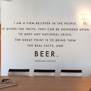 Home Abraham Lincoln Beer Quote Typography