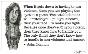 John Lennon on the utility of non-violence.