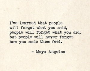 Maya Angelou Quote. Inspirational Print. Typographic Print. Typewriter ...