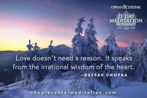 Love doesn't need a reason. It speaks from the irrational wisdom of ...