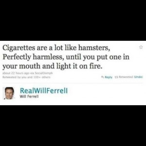 smoking #hamsters #funny #twitter #will #ferrel #quotes