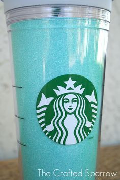 The Crafted Sparrow: DIY Glittered Starbucks Tumbler More