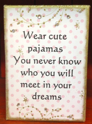 Pajamas Quote Canvas Art