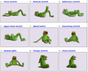Stretching with Kermit the Frog