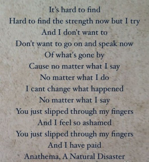 Anathema, A Natural Disaster