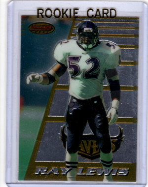Ray Lewis 1996 Bowman's Best #164 Rookie Card - Baltimore Ravens