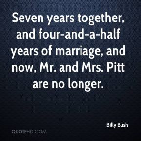 Seven years together, and four-and-a-half years of marriage, and now ...