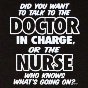 Nurse in charge of your care