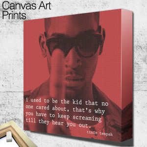 tinie tempah quote square wall art