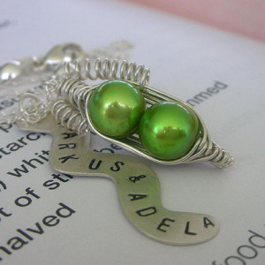 Personalized Two peas in a Pod Necklace