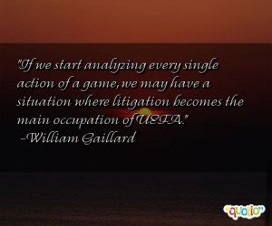 If we start analyzing every single action