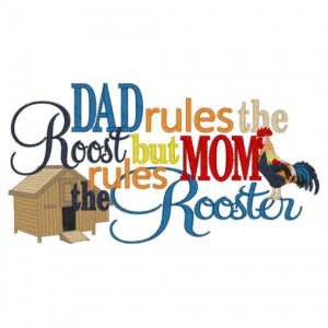 Sayings 4054 Mom Rules The Rooster 5x7 1 90p