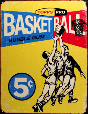 Topps Basketball 1957 Cartel De Chapa