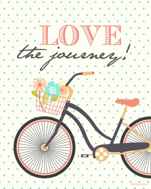 Love the journey. Van deze afbeelding met fiets word ik zo vrolijk ...