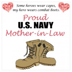 CafePress > Wall Art > Posters > Proud US Navy Mother-in-Law Poster