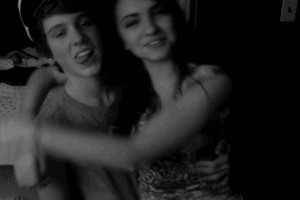 gif love pretty couple girl cute adorable Black and White happy ...