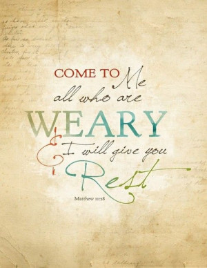 rest for the weary