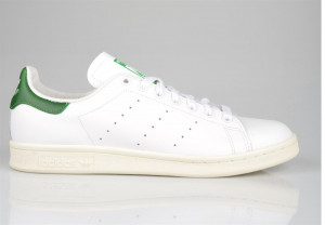 Adidas Baskets Mode Homme Stan Smith Cuir Blanc vert B24364