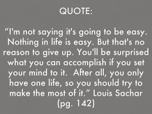 Holes by Louis Sachar Quotes