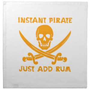 Instant Pirate Just Add Rum Napkin