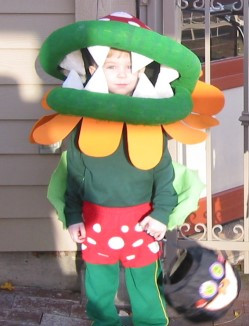 Trick or Treat! (O is dressed as Petey Piranha Plant from the Super ...