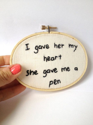 heart this big time :: SAY ANYTHING quote Embroidery hoop art by ...
