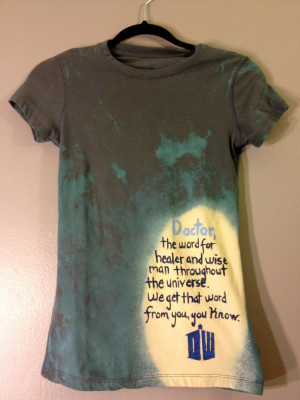 Doctor River Song Doctor Who Quote Hand Painted Tee. $20.00, via Etsy.