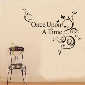 ... Black Ana Saying Once Upon A Time Quotes Decals Vinyl Room Decor