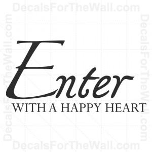 ... Happy-Heart-Entryway-Entry-Wall-Decal-Vinyl-Art-Sticker-Quote-E01