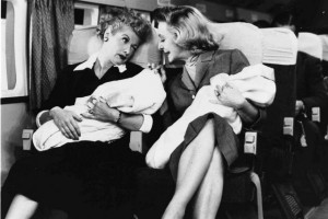 Love Lucy - Lucy on the plane with her baby cheese
