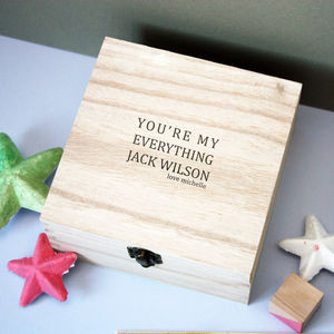 Personalised Small Quote Wooden Box