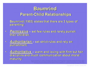 Baumrind Parenting Styles Authoritarian