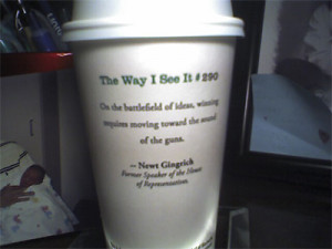 starbucks coffee cup quotes. This was on my cup of Starbucks coffee ...