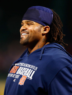 Prince Fielder Prince Fielder 28 of the Detroit Tigers stands on the