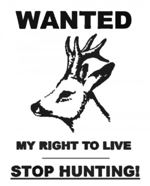 ... animal animal rights art ruminant critter text against hunting